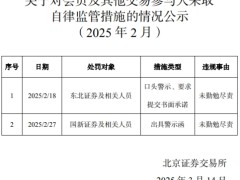 东北证券国新证券被北交所警示 均因未勤勉尽责